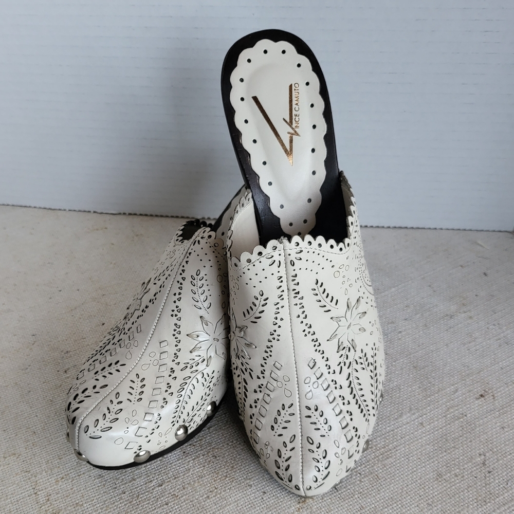 Vince Camuto Women's White Mules